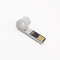 笛によって形づけられる金属USB抜け目がないドライブ レーザーのロゴ銀製USB 2.0の記憶棒