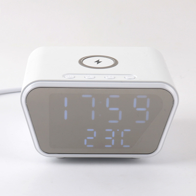 Absは20W最高速度のプラスチック時計の無線充電器の白色を織ります