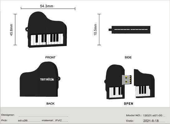 お客様が金型を非常に迅速に開くのを支援します。PVC漫画USB