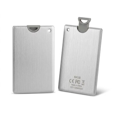 1 年間保証 安全なファイル ストレージとプロモーションに適したスクリーン プリント USB ロゴを特徴とするクレジット カード USB ペンドライブ