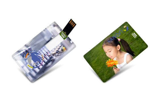 CMYKのロゴの紫外線多彩な印刷物のクレジット カードUSBは2.0 3.0 15MB/Sを付ける