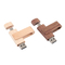 USB A と Type c USB2.0/3.0 インターフェイス型の高速データ転送用の木製USBフラッシュドライブ