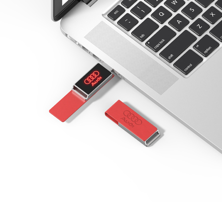 LED 刻印付き ロゴ レザー USB スティック 2.0 3.0 64GB 128GB 256GB 30MB/S