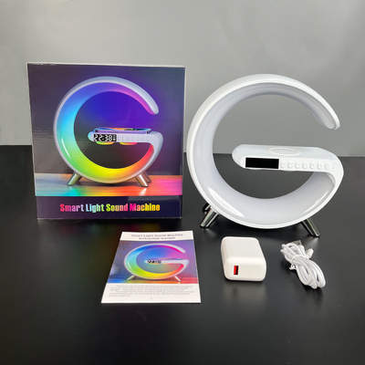 LED付き 時計付き スピーカー付き ブルートゥース 無線充電器 15W