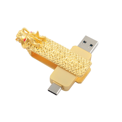 ドラゴン型タイプCとUSBフラッシュドライブ 読み書き速さ3.0USB