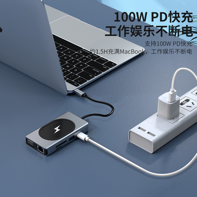 USBタイプC HUB 多機能アダプタ 9 イン 1 メモリーカードリーダー