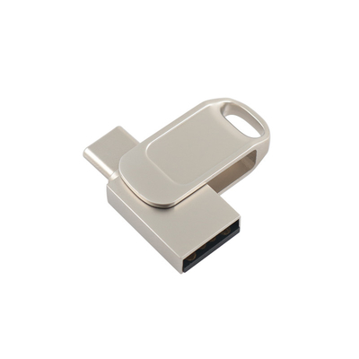 優れたレーザーロゴ シルバーメタルボディ Type C USBフラッシュドライブ USB 3.0 3.1 3.2対応