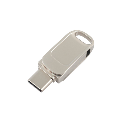 優れたレーザーロゴ シルバーメタルボディ Type C USBフラッシュドライブ USB 3.0 3.1 3.2対応