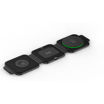 スマホの充電用の携帯型三合一磁気無線充電器 黒/白