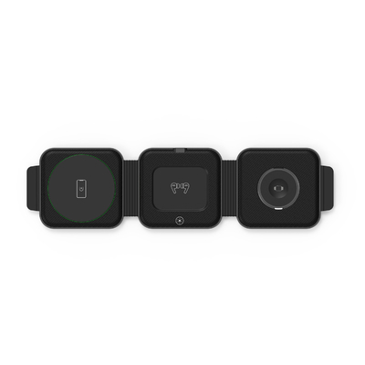 スマホの充電用の携帯型三合一磁気無線充電器 黒/白