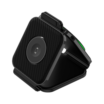 スマホの充電用の携帯型三合一磁気無線充電器 黒/白