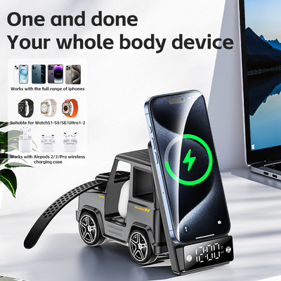 オレンジカールカー形ワイヤレス充電器 iPhone Airpods IWatch 225G 出力 9V/1.67A