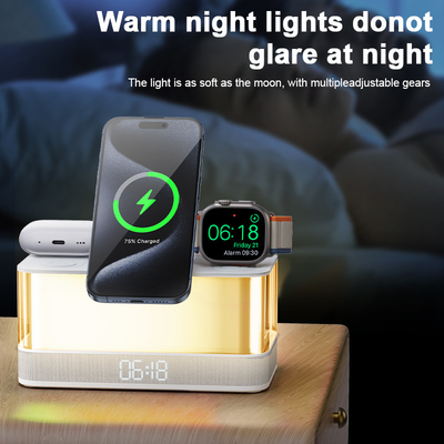 彩色のライト ワイヤレス充電器 iPhone iWatch と Bluetooth スピーカー付きの AirPods