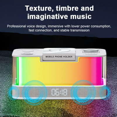 彩色のライト ワイヤレス充電器 iPhone iWatch と Bluetooth スピーカー付きの AirPods