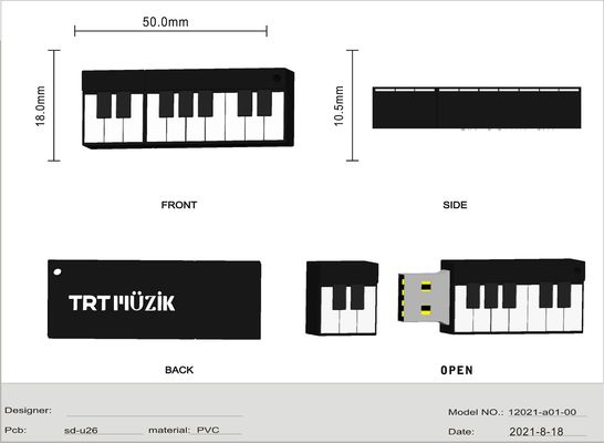お客様が金型を非常に迅速に開くのを支援します。PVC漫画USB