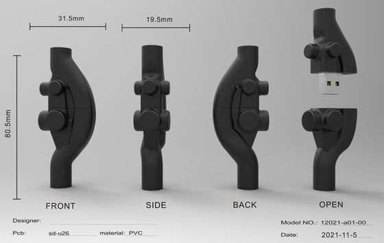 お客様が金型を非常に迅速に開くのを支援します。PVC漫画USB