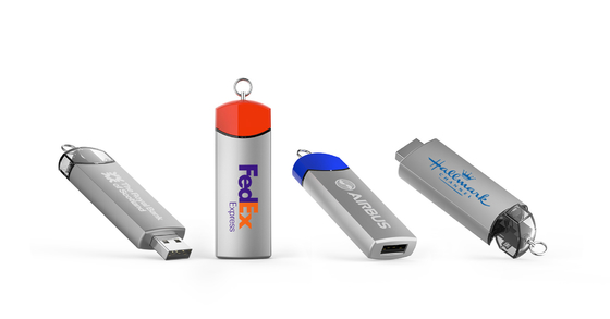 スピードドームロゴ付きの 8-15MB/s 書き込み可能な金属USB フラッシュドライブ