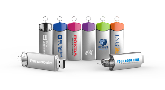 スピードドームロゴ付きの 8-15MB/s 書き込み可能な金属USB フラッシュドライブ