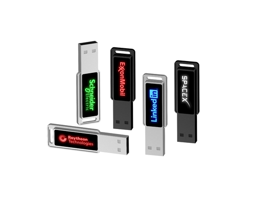 高速フラッシュドライブ クリスタルUSBスティック LEDライトに輝く
