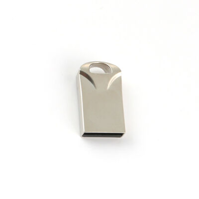 シルバーと光沢のある金属 USB フラッシュ ドライブ 高速データ転送速度 安全なデータ ストレージに適した耐久性のある金属ケース