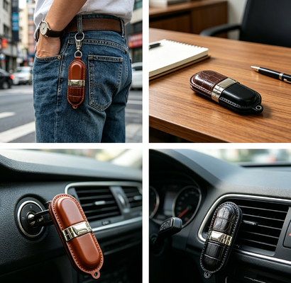 グレード A レザー USB メモリ レザー USB フラッシュ ドライブ エグゼクティブ向けグレード A チップとレザー外装を備えたフラッシュ ドライブ