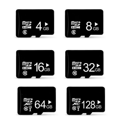 安全なデジタルインターフェースの耐久性のあるブラックマイクロSDメモリーカード