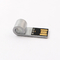 笛によって形づけられる金属USB抜け目がないドライブ レーザーのロゴ銀製USB 2.0の記憶棒