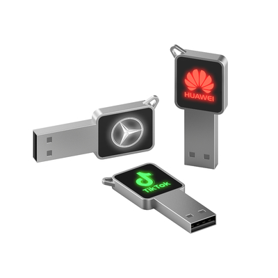 光沢があるLEDライト意志を読む場合の32GB 64GB 128GBの水晶USBの棒