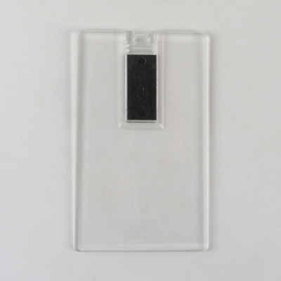 透明なプラスチックのクレジット カードUSBは2.0 128GB 64GB 15MB/Sを付ける