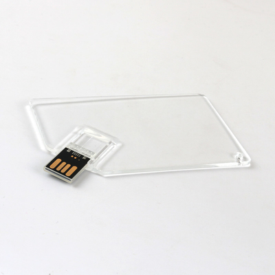 透明なプラスチック クレジット カードUsbの記憶棒2.0小型UDP 128GB 64GB 50MB/S