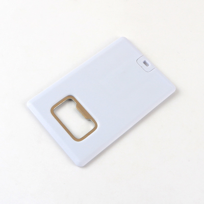 金属の栓抜きUSB 2.0 128GBが付いているプラスチック クレジット カードUSB抜け目がないドライブ