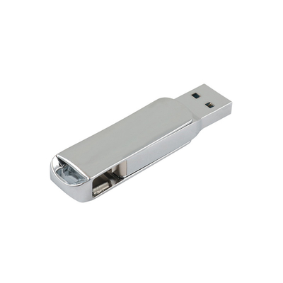 アメリカの証明の光沢がある承諾の銀製の金属のタイプC Pendrive