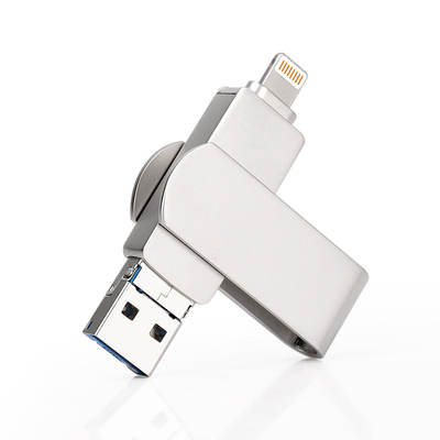 シルバー OTG USB フラッシュドライブ プラグアンドプレイ機能で迅速で簡単なデータ転送