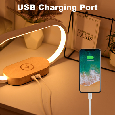 リサイクル可能な材料 無線充電器 木製充電器 時計と光付きの高速充電器
