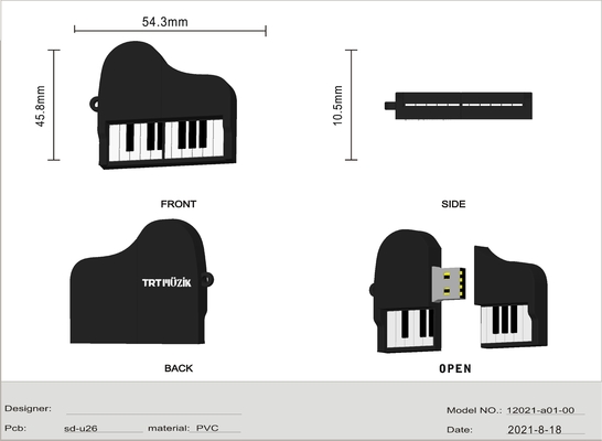 お客様が金型を非常に迅速に開くのを支援します。PVC漫画USB