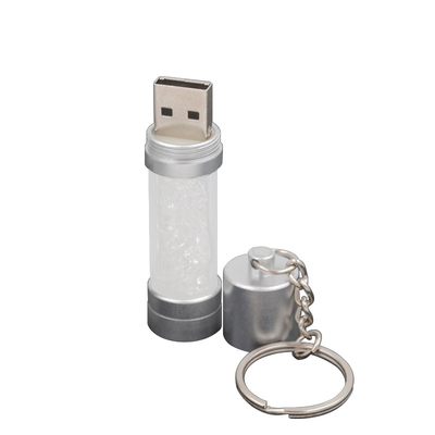 Metal Body Gold Bar Shaped Bottle USB Flash Drive Crystal USB 2.0 and USB 3.0 Inside for Free Data Upload