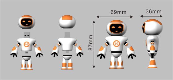かわいい形の手下の漫画のキャラクター ポリ塩化ビニールの Usb のフラッシュ ドライブ USB 2.0 および 3.0