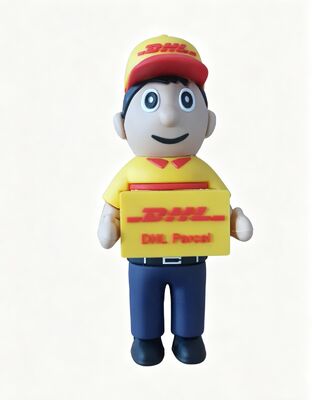 DHL デリバリー マン パーソン カートンUSB フラッシュドライブ 顧客デザインで作りました