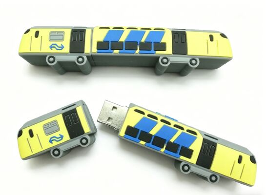 電車の形をした漫画のキャラクター PVC USB フラッシュ ドライブ地下鉄金型 USB フラッシュ ドライブ