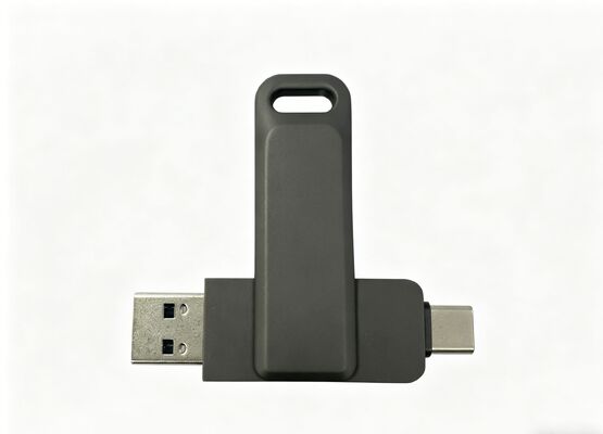 ガンブラックのボディカラー、マットUSB 3.0、タイプC付き、電話にマッチ