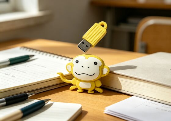 猿の PVC 型によってカスタマイズされた形状、マーケティングと安全なデータ アクセスのためのデータ暗号化オプションを備えたパーソナライズされた USB フラッシュ ドライブ