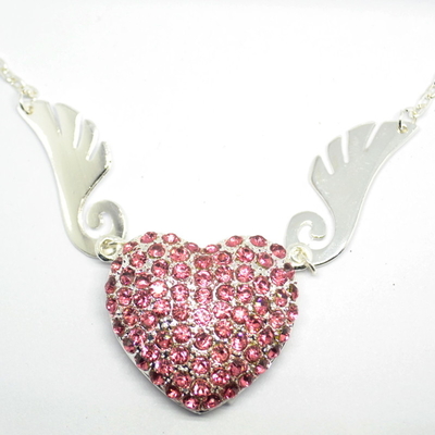 Necklace Diamond Usb Stick 32GB 64GB 2.0女性抜け目がないドライブ完全な記憶
