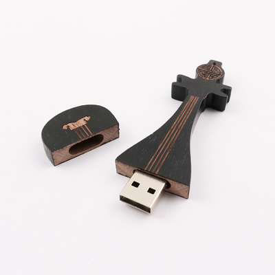 15MB/S 32GB 128GB 木製フラッシュドライブ ギター形状記憶 高速