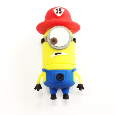 かわいい形の手下の漫画のキャラクター ポリ塩化ビニールの Usb のフラッシュ ドライブ USB 2.0 および 3.0