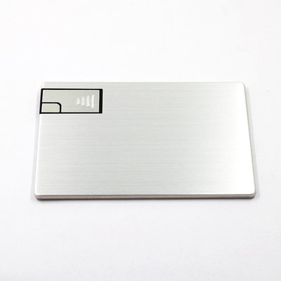 銀は16GB 32GB ROSHが承認した2.0本のクレジット カードUSBの棒に金属をかぶせる