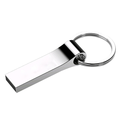 ODM 32GB 64GB 128GBのkeychainとの銀製の金属Usbドライブ完全な記憶