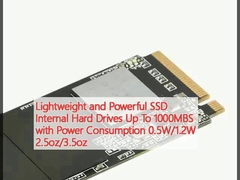 軽量で強力なSSD内部ハードドライブ 電力消費0.5W/1.2Wzで1000MBSまで