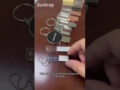 大きなクリスタルパーツ 彫刻用ロゴ USBスティック 2.0 透明アクリル